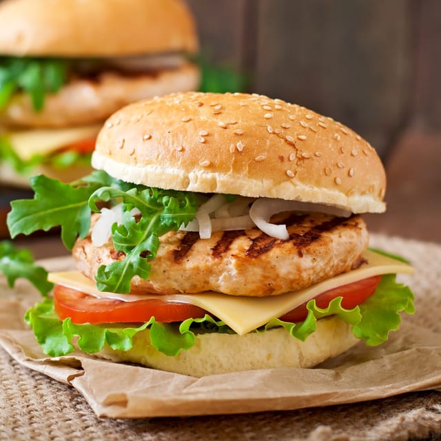 Grilled Chicken Breast Burger.
