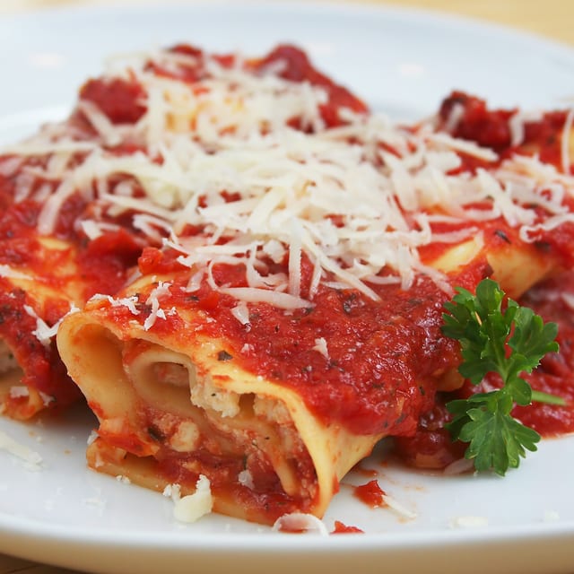Baked Manicotti.