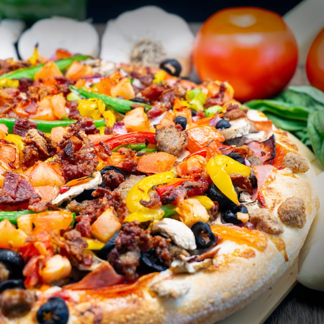 The Works Pizza.